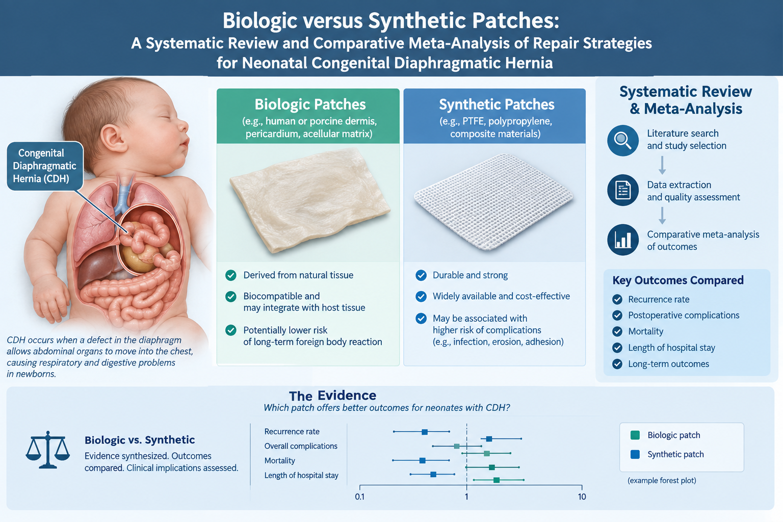 Comparison of biologic and synthetic patch repair techniques for neonatal Congenital Diaphragmatic Hernia